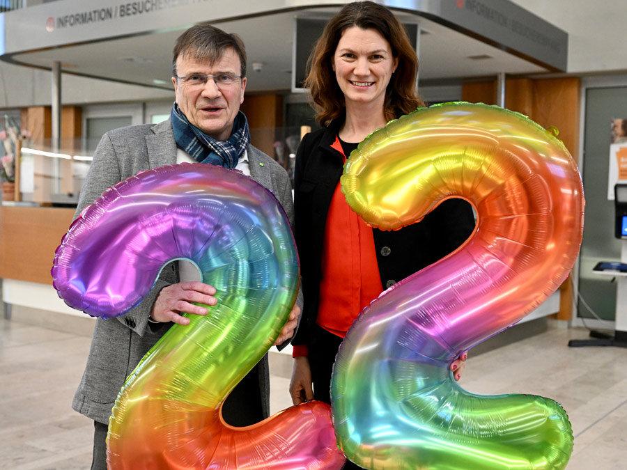 Landrätin Tanja Schweiger und KJF-Direktor Michael Eibl