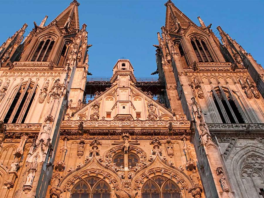 Regensburger Dom Ansicht Westportal Domtürme